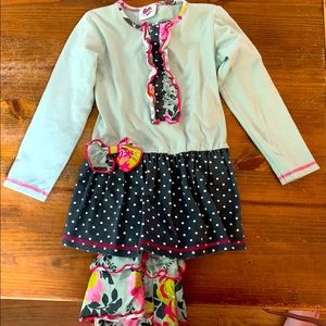 Ann Loren Long sleeve tunic with pants Size 6